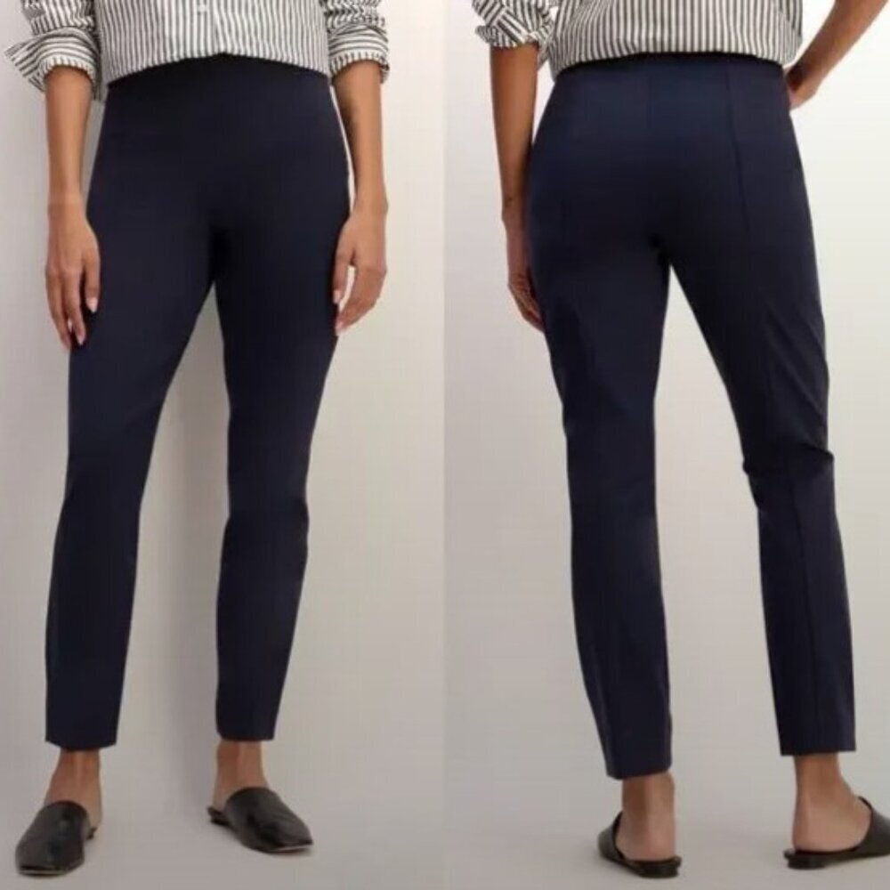 Everlane Navy Ankle Pants Size 10 - Picture 3 of 7